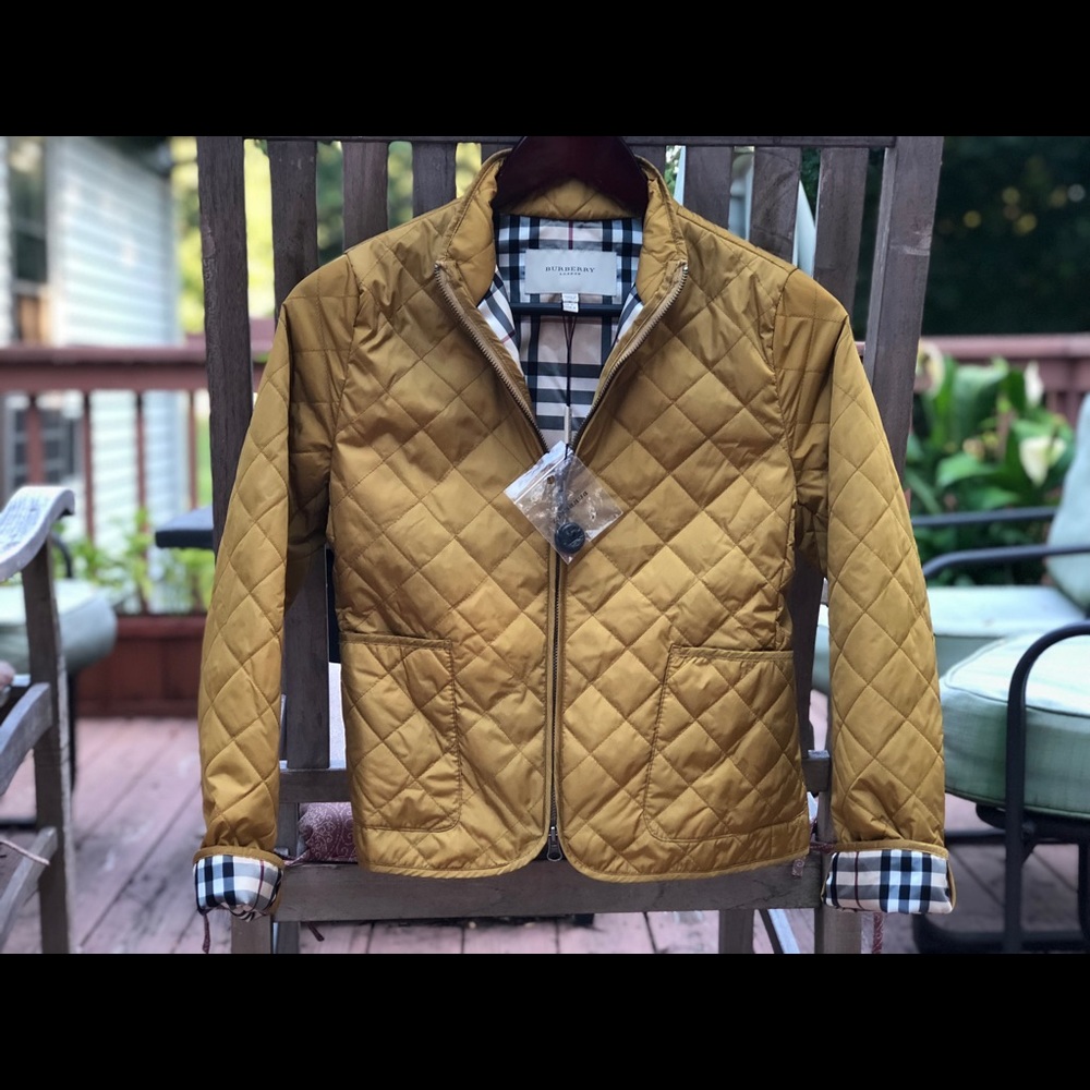 Burberry Diamond Mustard Quilted Jacket
